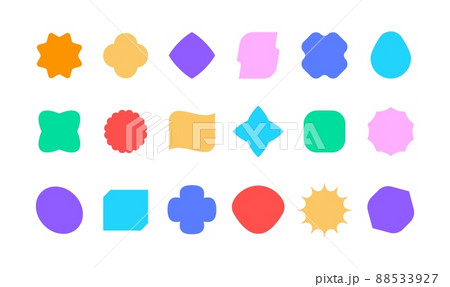 Bold geometric shapes. Abstract empty organic forms for banner ans discount labels. Vector set 88533927