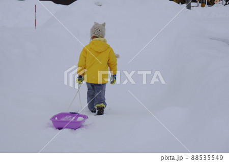 雪遊び男の子ネコ耳 88535549