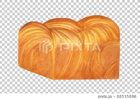 色鉛筆画のデニッシュ食パン 88535896
