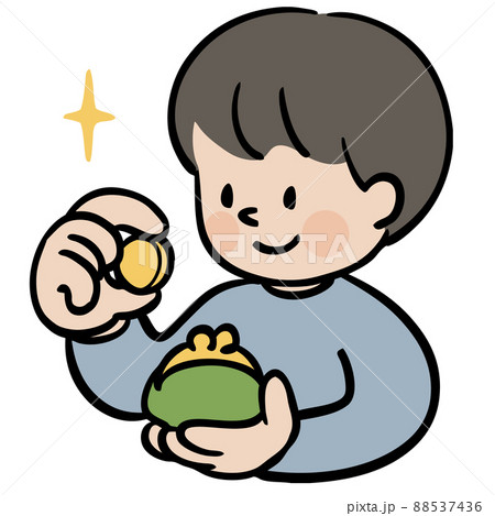 お金を持つ男の子 お金を持つ男の子 88537436