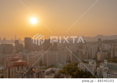 the cityscape of residential Area at Kowloon. hk 5 April 2022 88540103