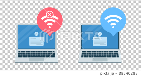 Connect your laptop to Wi-Fi, you will get a connection error. Each vector illustration. 88540285
