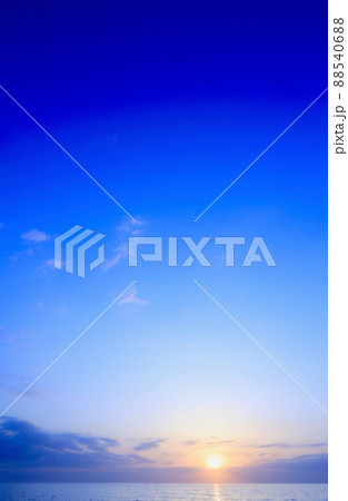 4月上旬 水木海岸の日の出 茨城県日立市 4月上旬 水木海岸の日の出 茨城県日立市 88540688