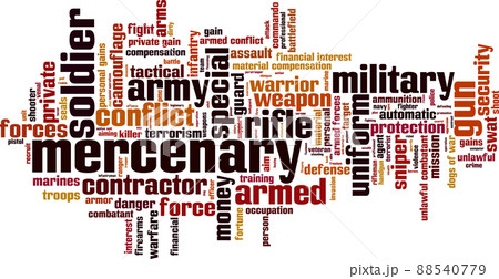 Mercenary word cloud Mercenary word cloud 88540779