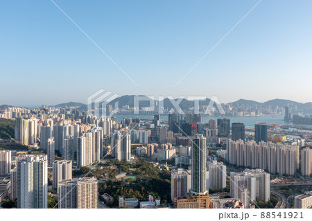 the cityscape of residential Area at kwun tong district, hk 3 April 2022 88541921