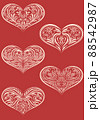 Valentine Holiday Outline Hearts 88542987