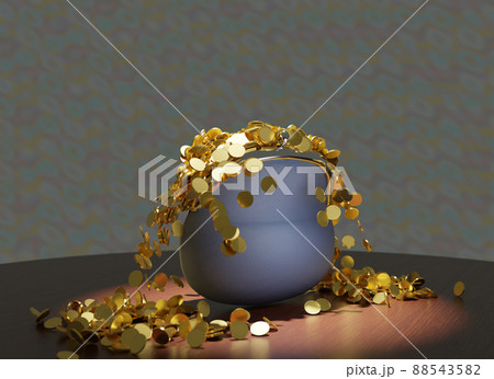 使っても使ってもお金が補充されてくる魔法の財布のイメージ 88543582