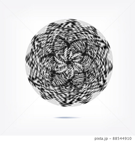 Stripe circle background, abstract pattern. Radial graphic element. 88544910