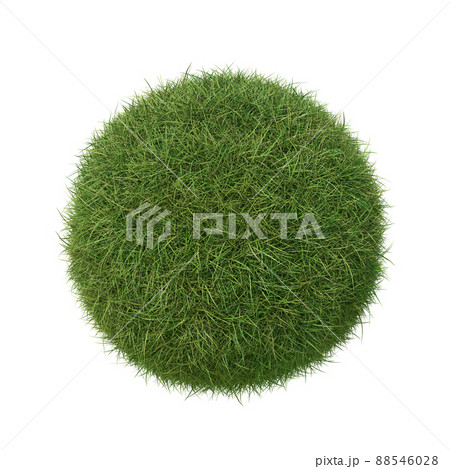 Grass ball isolated on white. 3D image. Grass ball isolated on white. 3D image. 88546028
