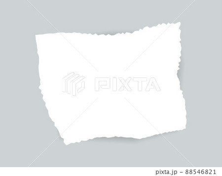 Torn edge paper vector illustration. Piece ripped blank with shadow. Rip white note Torn edge paper vector illustration. Piece ripped blank with shadow. Rip white note 88546821