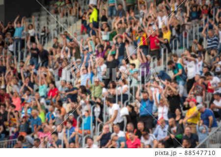 Crowd of people with raising hands Crowd of people with raising hands 88547710