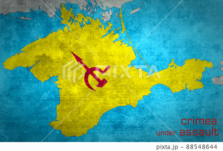 The map of Crimea with the Russian expansion 88548644