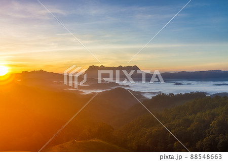 Beautiful landscape in the morning at Doi Luang Chiang Dao, Chiang Mai, Thailand 88548663