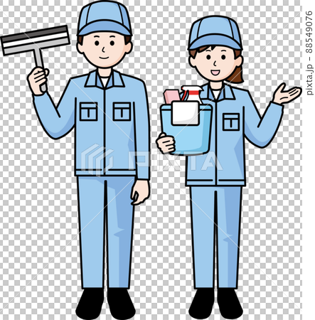 清掃作業員　男性と女性 88549076