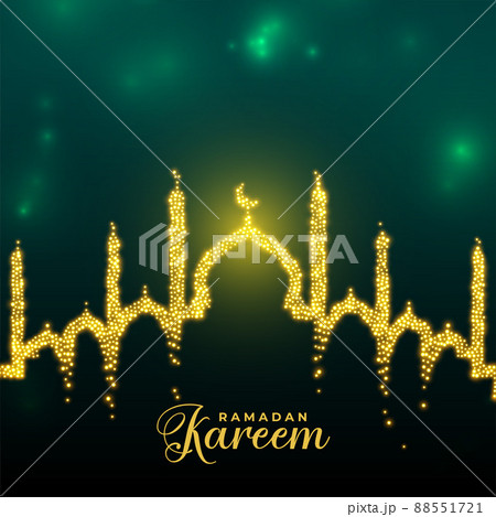 golden sparkling ramadan kareem eid mubarak festival card design golden sparkling ramadan kareem eid mubarak festival card design 88551721