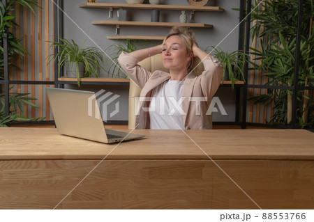 The girl at the computer business lady, the concept of a torgitologist gender equality job shopping freelance icons freelancer, In the afternoon search networking in birthday and one wireless, hands 88553766