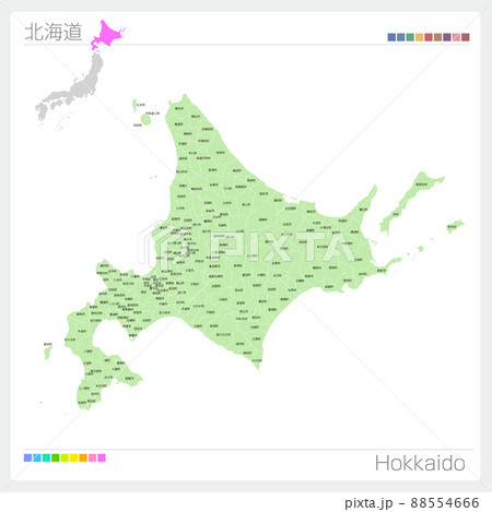 北海道の地図・Hokkaido Map