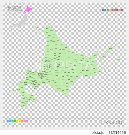北海道の地図・Hokkaido Map 88554666
