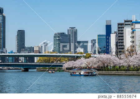 春の大阪都市風景 88555674