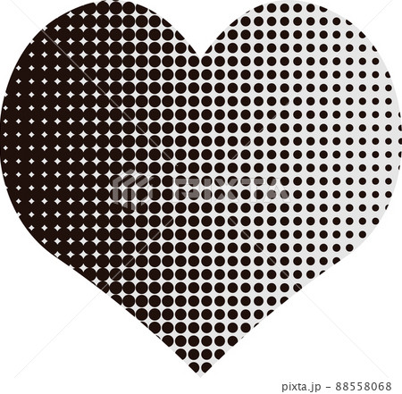 ハート ファンシー フレーム 背景 80年代 おしゃれ かわいい 水玉 シンプル 飾り イラスト素材のイラスト素材