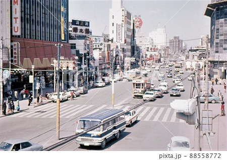 仙台市電廃止の頃 昭和51年 仙台市 宮城県の写真素材 [88558772] - PIXTA