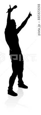 Singer Pop Country or Rock Star Silhouette 88565698