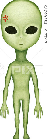 怒っている宇宙人のイラスト 88566375