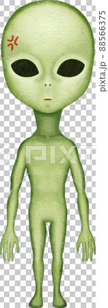 Illustration of an angry alien 88566375