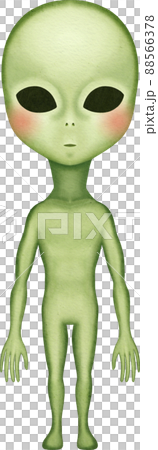 Illustration of a shy alien 88566378
