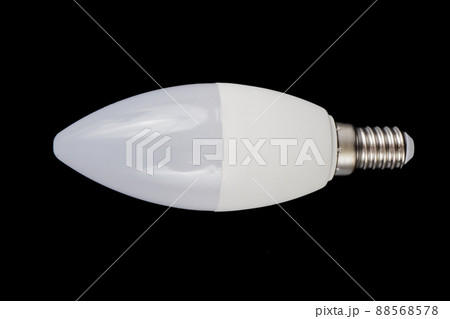 an isolated LED light bulb on a black background 88568578