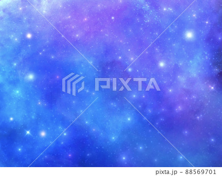 星空の水彩背景素材のイラスト素材
