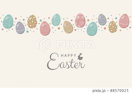 Colourful eggs on background with Happy Easter wishes. Vector Colourful eggs on background with Happy Easter wishes. Vector 88570025