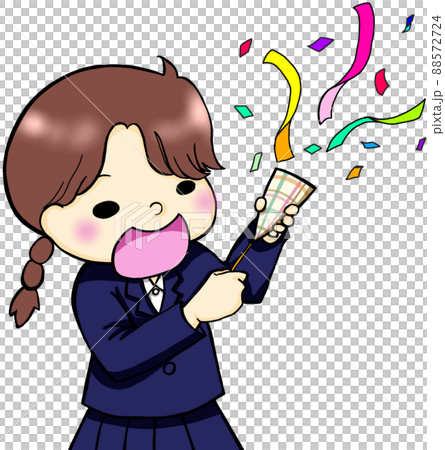 Girl ringing a cracker 88572724