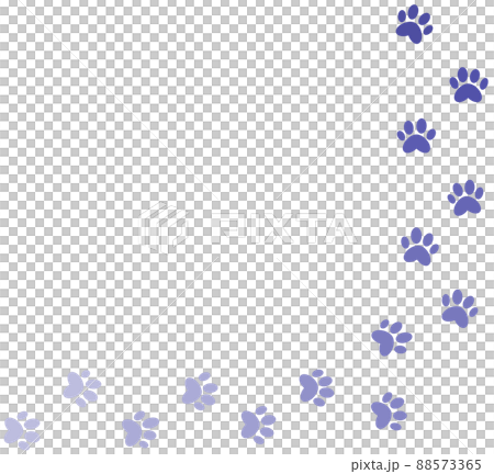 動物が歩いた複数の足跡イラスト 88573365