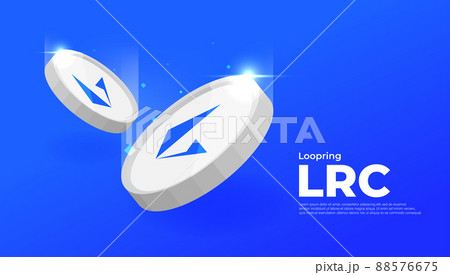 Lrc coin cryptocurrency concept banner. 88576675