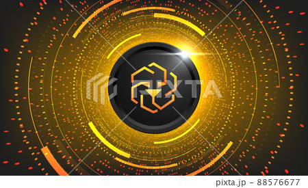LEO crypto currency coin cryptocurrency concept banner background. 88576677