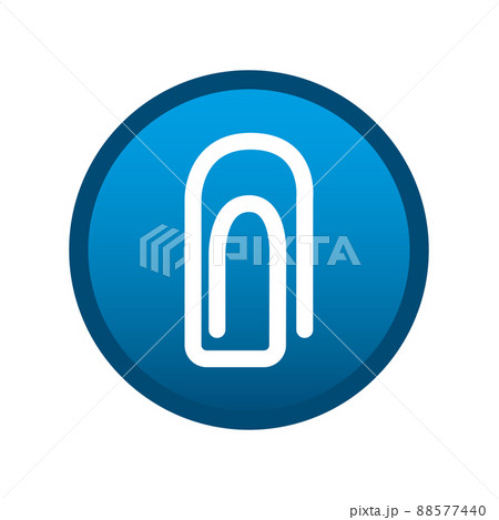 Round media clip icon on white background - Vector 88577440