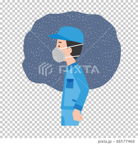 戴著防塵口罩的工人 88577468