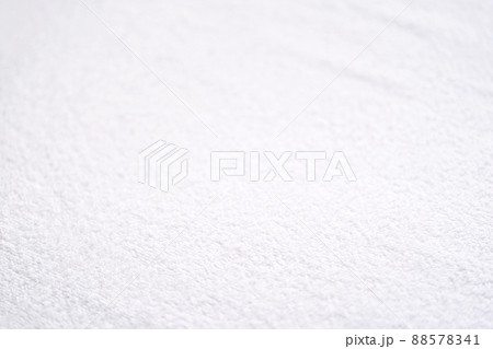 White towel texture. Fluffy carpet background. Blank bathroom textile 88578341