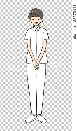 白衣の女性 88578931