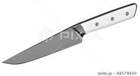 Chef's kitchen knife with a wooden handle isolated on white background. Chef's kitchen knife with a wooden handle isolated on white background. 88579830