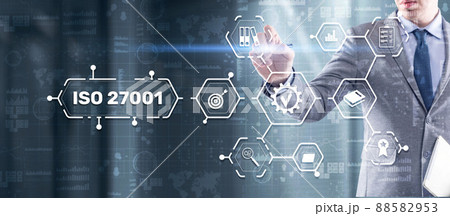 ISO 27001. International information security standard. Concept of ISO standards quality control warranty 88582953