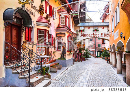 Kufstein, Austria - Historic building in old town famous for murals, Tyrol 88583613