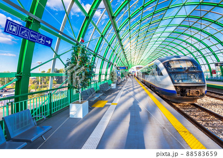 Bucharest, Romania - Henri Coanda Airport train station Bucharest, Romania - Henri Coanda Airport train station 88583659