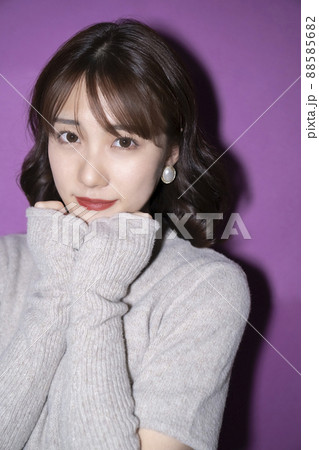 紫の背景紙　あざと女子 88585682