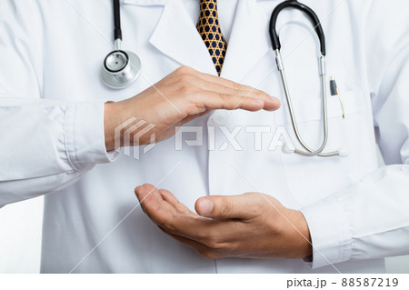 A doctor ready to help treat patients infected with COVID-19 A doctor ready to help treat patients infected with COVID-19 88587219