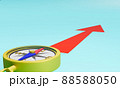 コンパス（進方向、進路、正しい方向性などのイメージ）：3dレンダリング画像 88588050