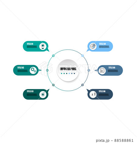 business innfographic with 7 element 88588861