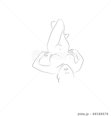 woman lying head down woman lying head down 88588978