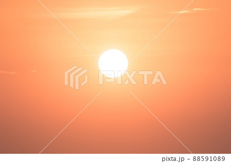 The landscape on a clear sky day will see a beautiful sunset slowly sliding down above the sea surface. It's a beautiful sight to see. The landscape on a clear sky day will see a beautiful sunset slowly sliding down above the sea surface. It's a beautiful sight to see. 88591089